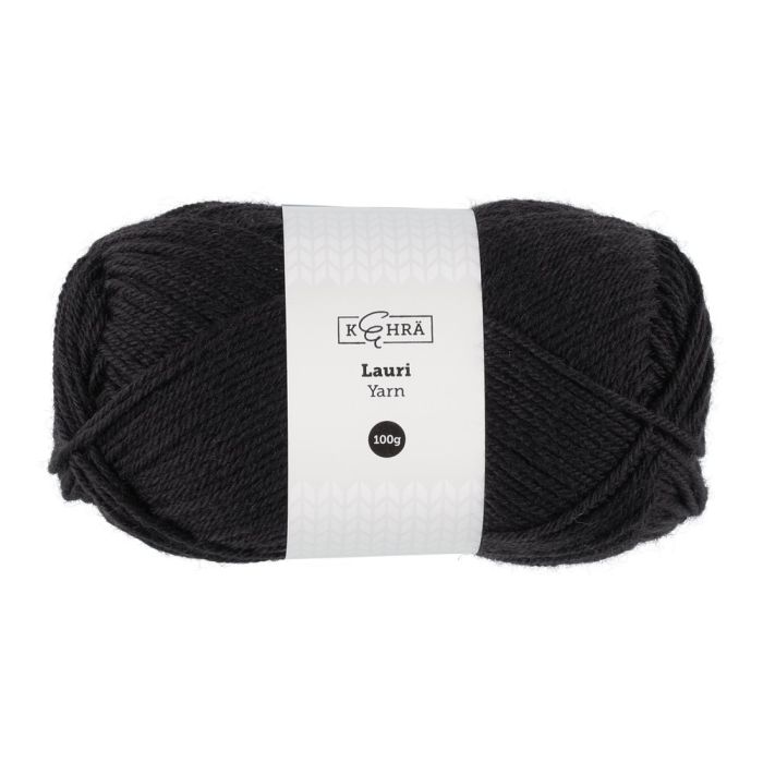Kehrä Neulelanka Lauri musta 100 g