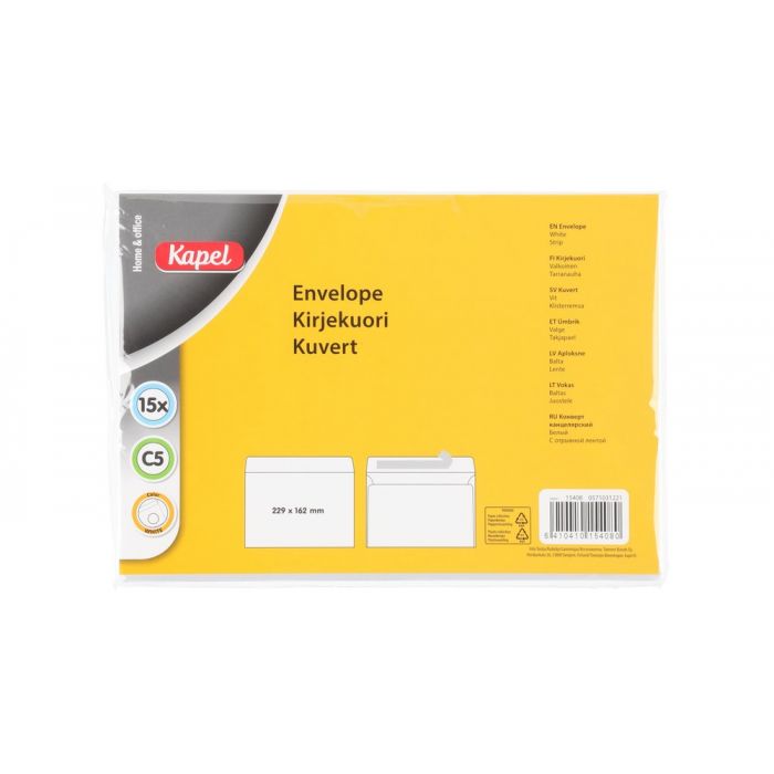 Kapel Office&Home Kirjekuori valkoinen C5 15 kpl