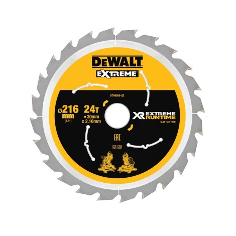 Katkaisuterä puulle DeWalt DT99568-QZ; 216x30 mm; 24T - Primica Tools