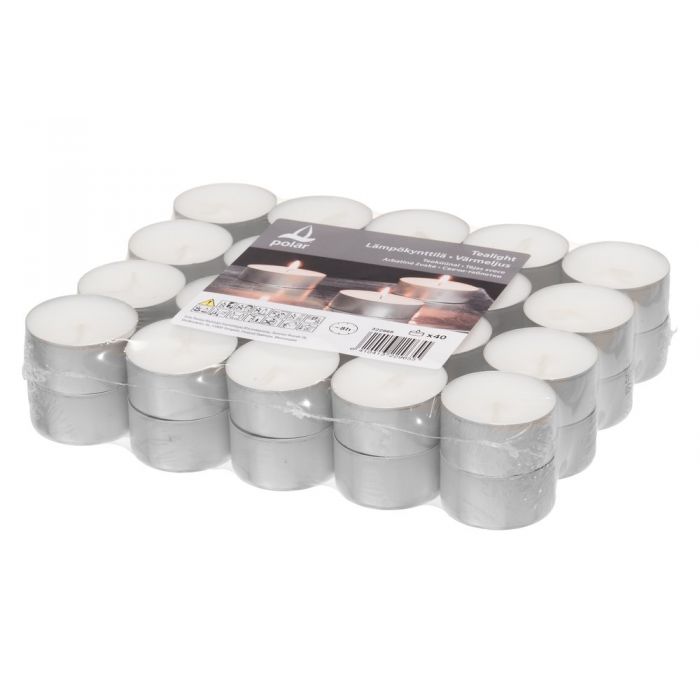 Polar kynttilät Lämpökynttilä 40 kpl 8h