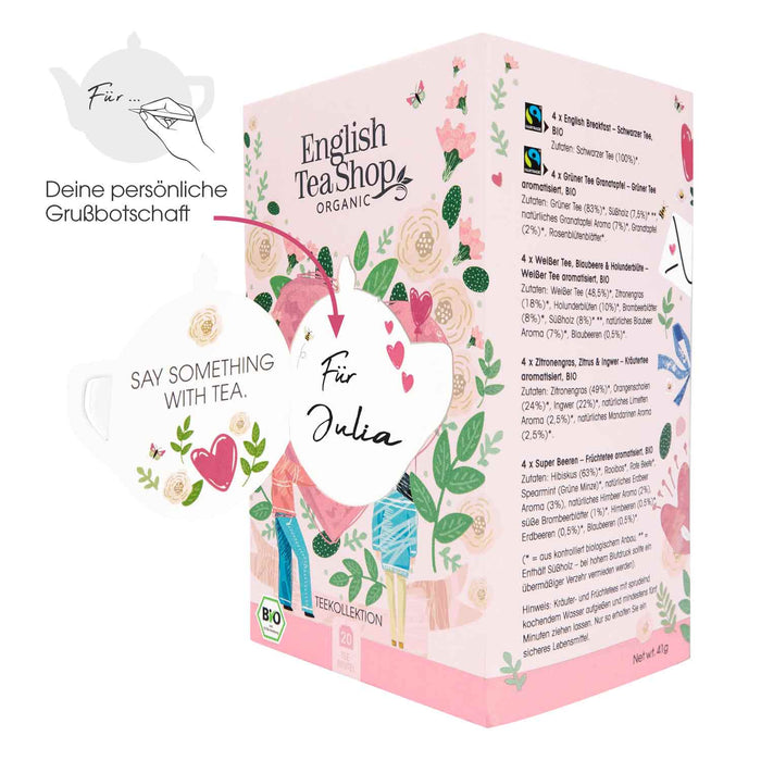 ETS – « For You » tékollektion med ekologiskt te, presentförpackning med 20 tepåsar i 5 smaker