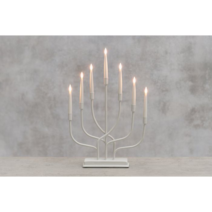 Finnlumor Kynttelikkö 7-haarainen Hetty valkoinen