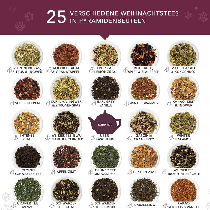 ETS - Te Adventskalender "Mosaik grön", EKO, 25 Pyramider