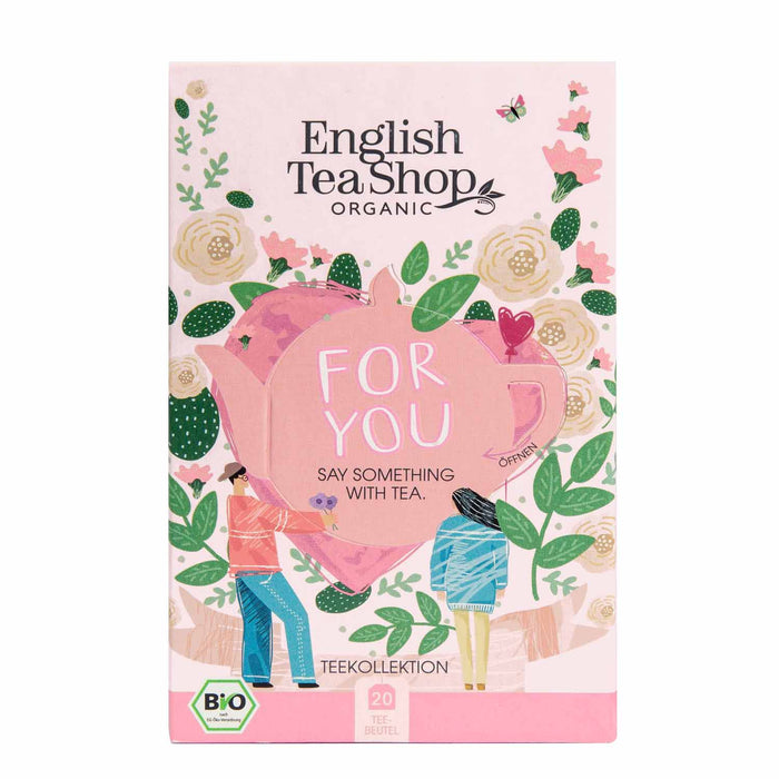 ETS – « For You » tékollektion med ekologiskt te, presentförpackning med 20 tepåsar i 5 smaker