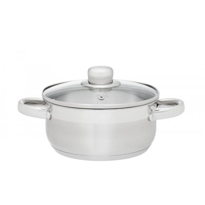Maku Kitchen life Basic Kattila terästä lasikannella 2 L 18 cm