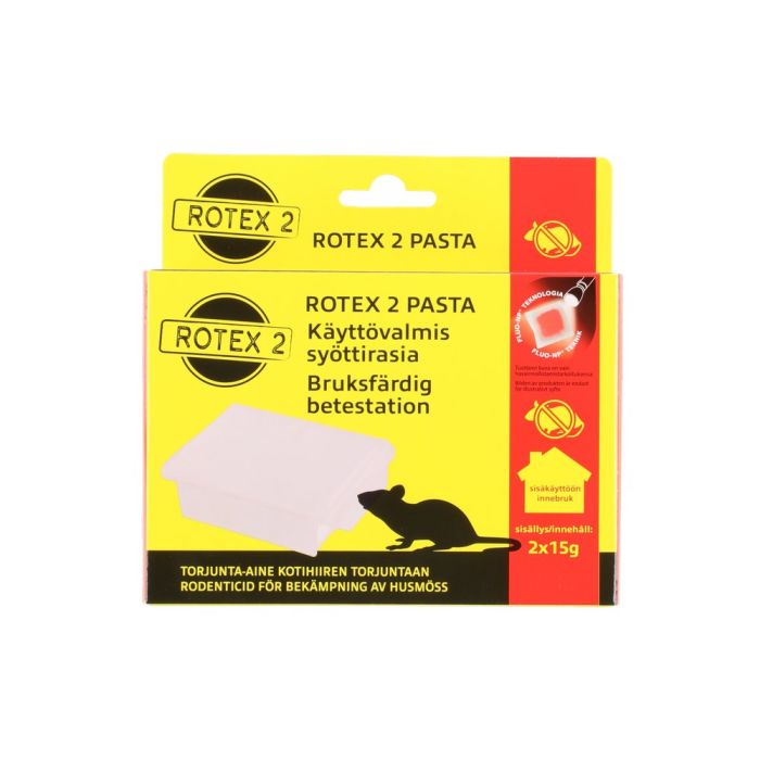 Rotex-2 Hiirenmyrkky Syöttirasia 2x15 g Pasta