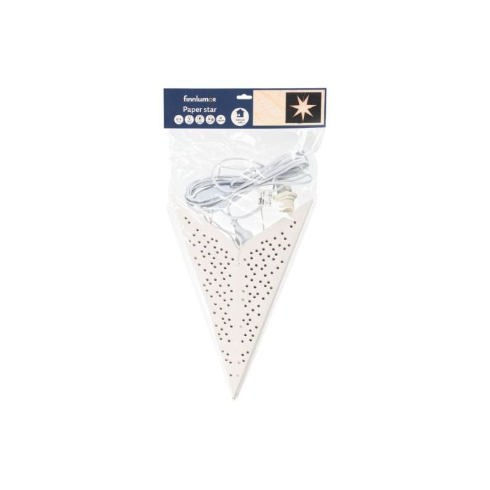 Finnlumor Paperitähti 7 sakarainen valkoinen 75 cm