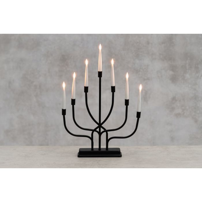 Finnlumor Kynttelikkö 7-haarainen Hetty musta