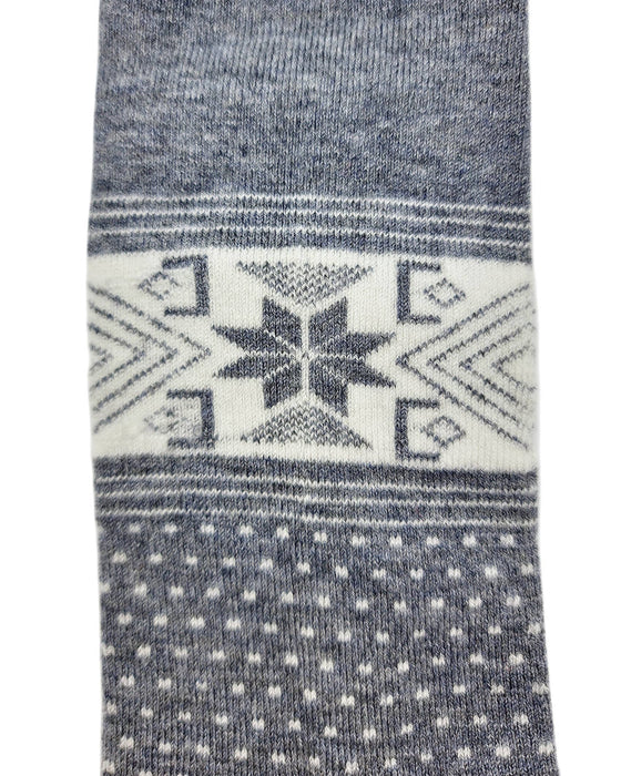 Ullstrumpor Grå med Snöflingor