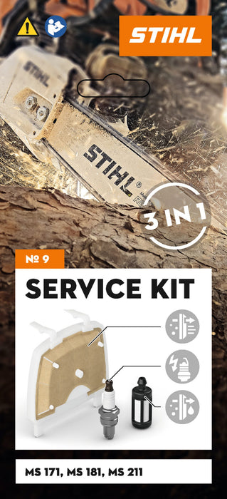 Stihl Service Kit 9, moottorisahoille MS 171, MS 181, MS 211