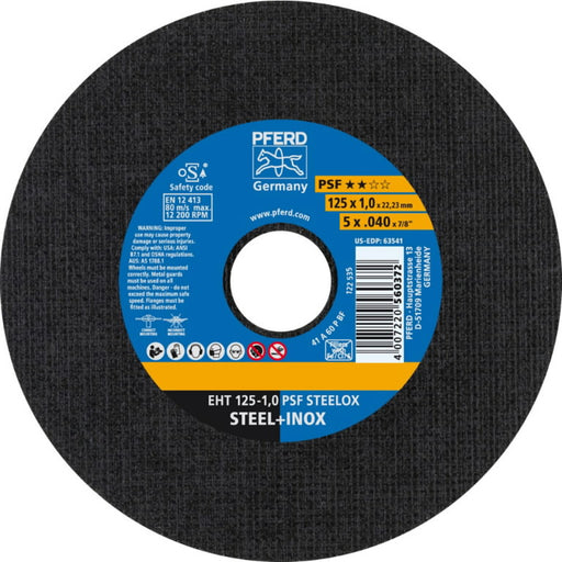 Cut-off wheel PSF Steelox 125x1mm, Pferd - Primica Tools