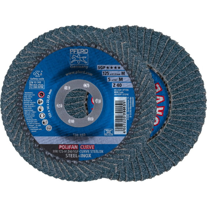 Flap grinding disc SGP CURVE STEELOX PFR 125mm Z40 M PFR, Pferd |                Stokker- tools, machinery, maintenance - Primica Tools