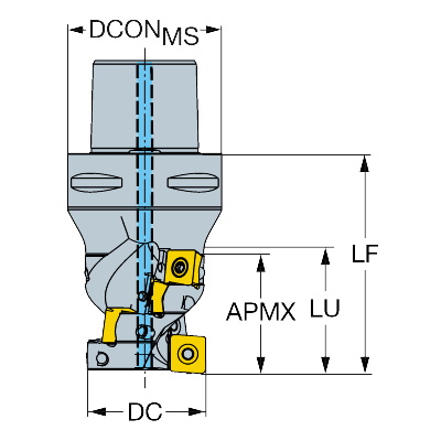 A690-038C6-1046H CoroMill® 690 -siilijyrsin kulmajyrsintään - Primica Tools