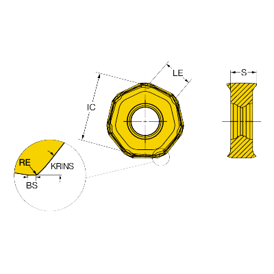 745R-2109E-M31 S40T CoroMill® 745 insert for milling - Primica Tools