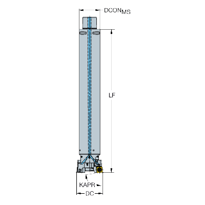 BR20D-56SP08Y-C4L Värinävaimennettu kaksiteräinen CoroBore® BR20 -rouhinta-avarrin - Primica Tools